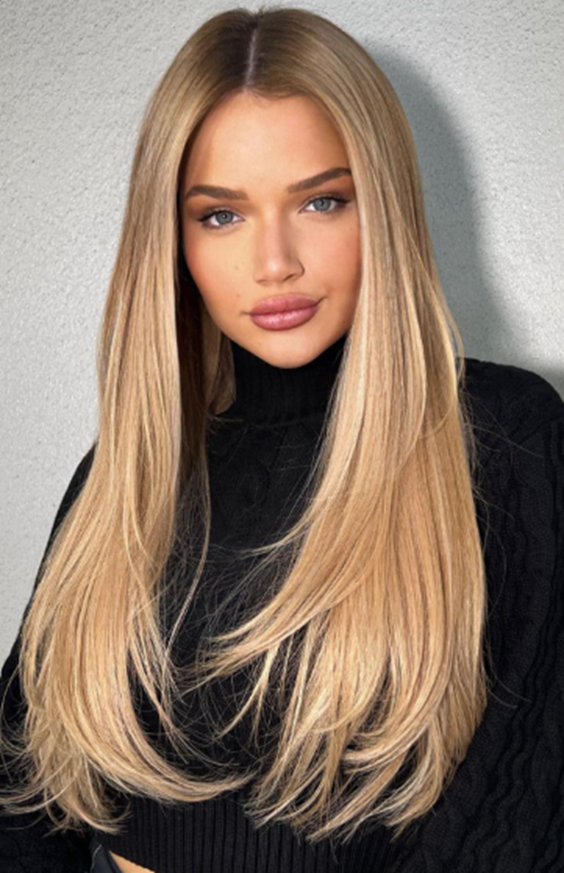 Faded Straight Blonde Balayage Hairstyle Ideas