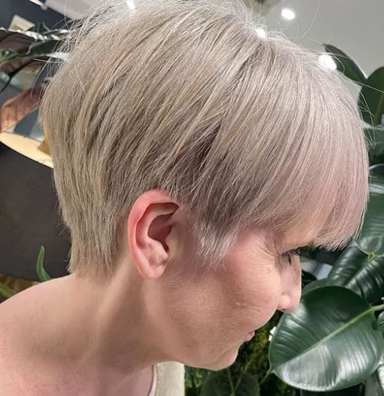 Feathered Short Haircuts for Women Over 50