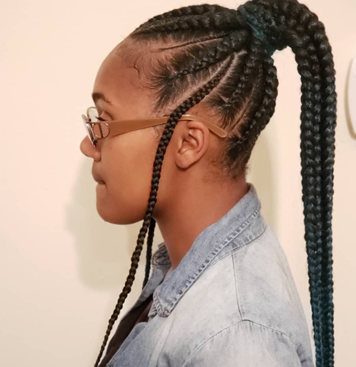 Feed In Ponytail Natural Hair Braids Looks