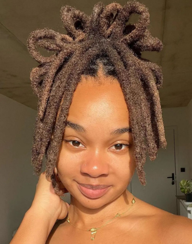 Flower Tight Edgy Loc Hairstyles