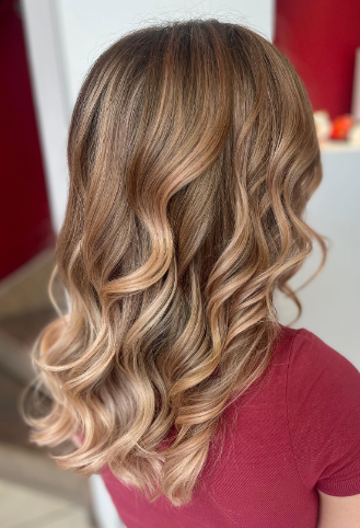 French Balayage Pearls Vibrant Ombre Hair Color