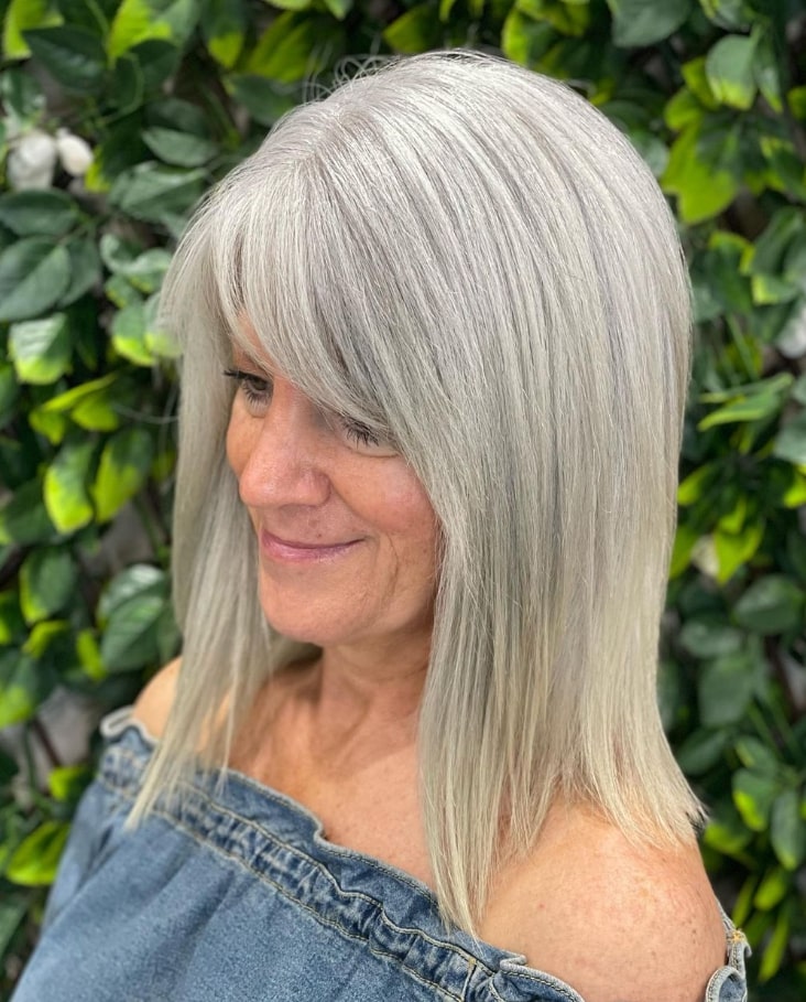 French Cut Hairstyles For Women Over 50 With Bangs