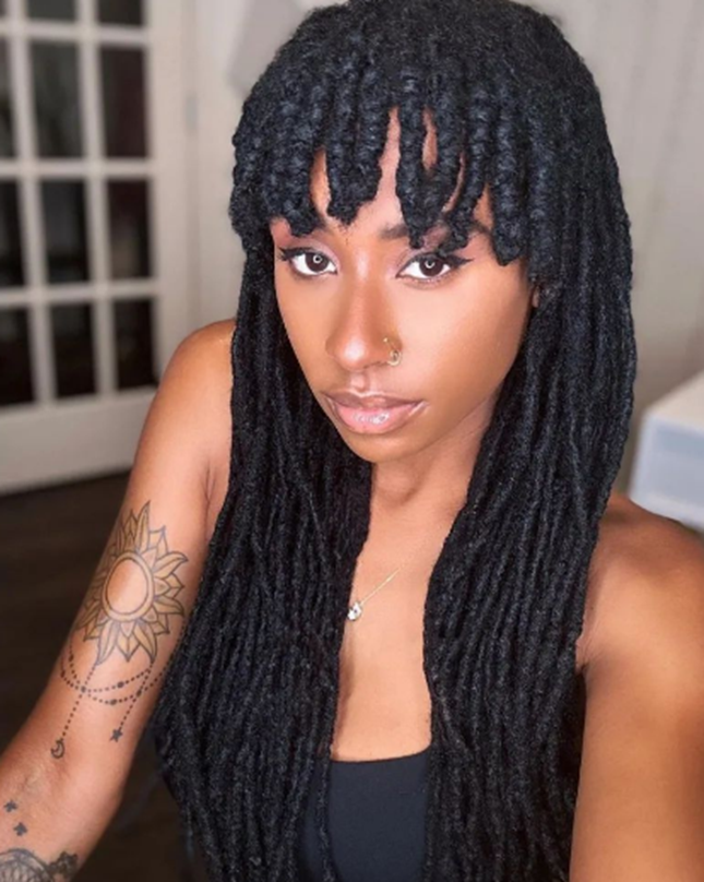 Front Bangs Edgy Loc Hairstyles