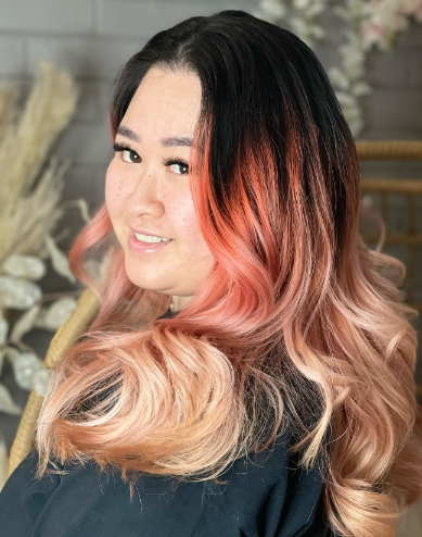 Full and Flirty Vibrant Ombre Hair Color