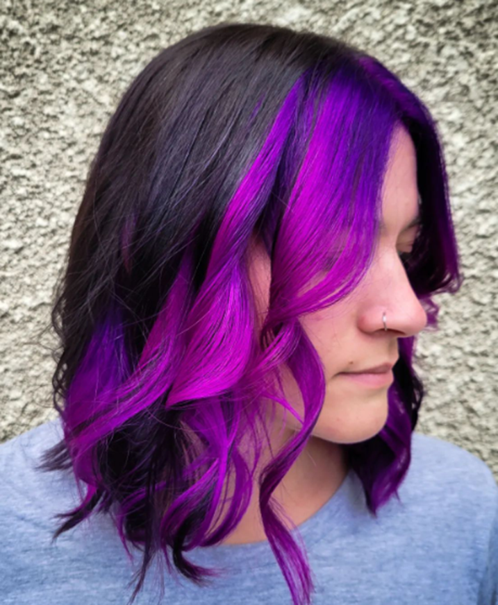Funky Violet Purple Ombre Hair Idea