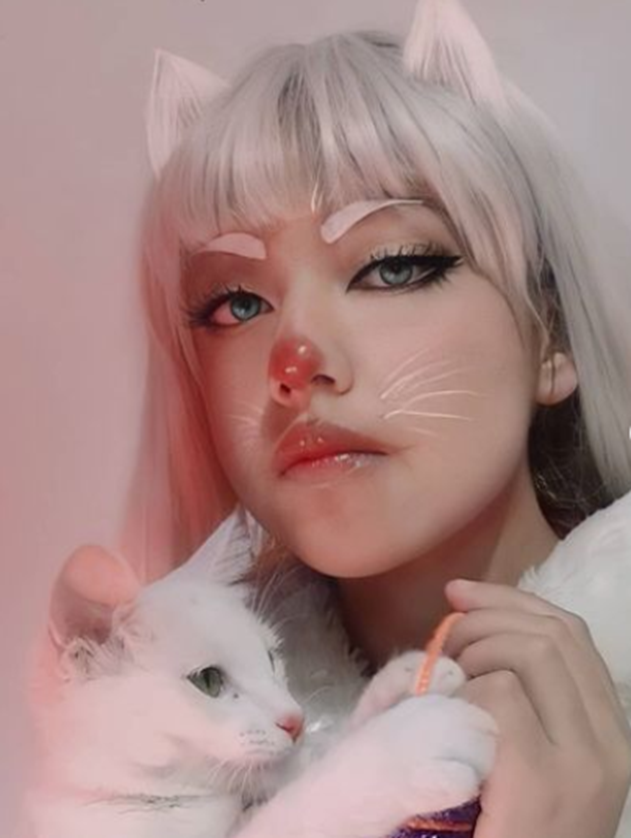 Fur Ball Cat Makeup 