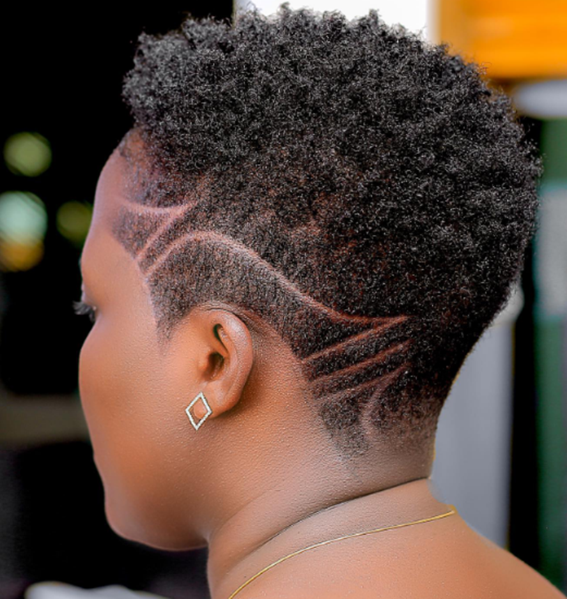 Furless Shaved Hairstyle For Black Women