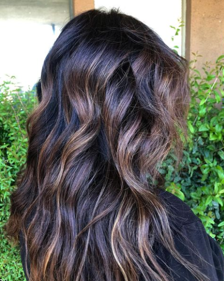 Golden Brown Dark Hair With Caramel Highlights