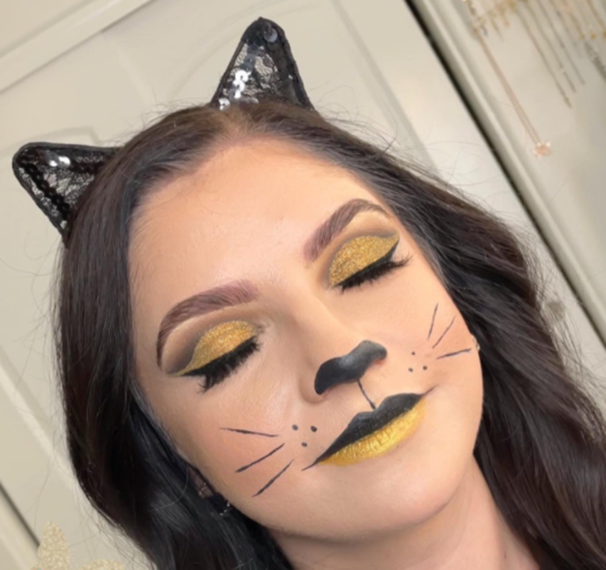 Golden Cat Makeup 