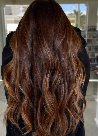 Golden Chocolate Brown Hair Color Idea