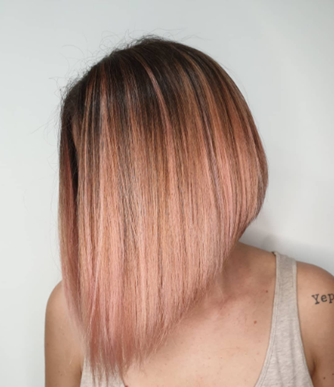 Gorgeous Balayage Rose Gold Hair Color Ideas