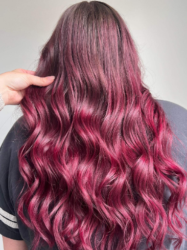 Gorgeous Purple Root Vibrant Ombre Hair Color
