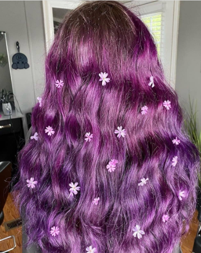 Grape Jelly Donut Purple Ombre Hair Idea