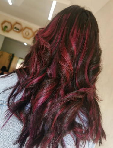 Grape Shade Vibrant Ombre Hair Color