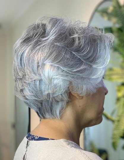 Grey Layered Haircuts For Medium Hair