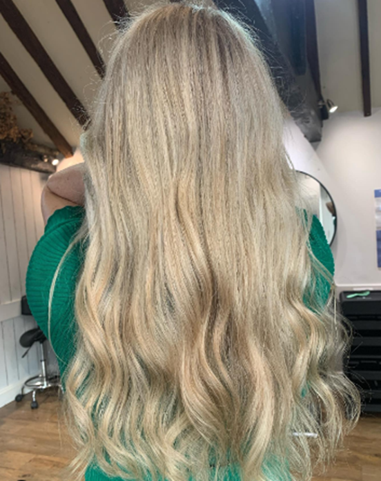 Half Head With Root Infill Blonde Hair Colors