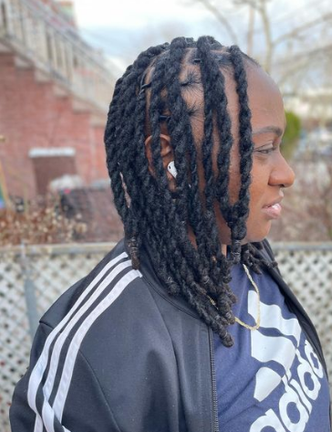 Half Side Two Strand Twists Hairstyle