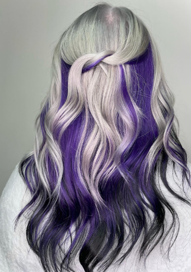Halloween Purple Ombre Hair Idea