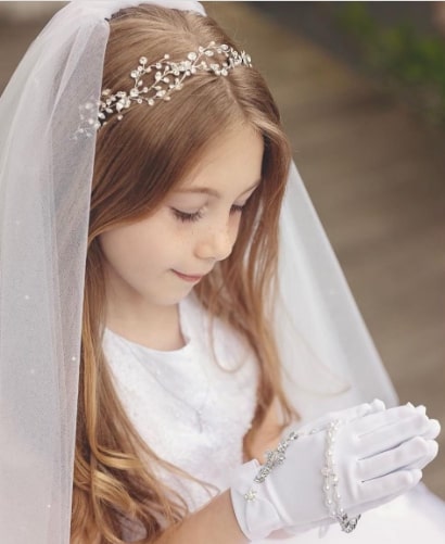 Head Band First Communion Hairstyles