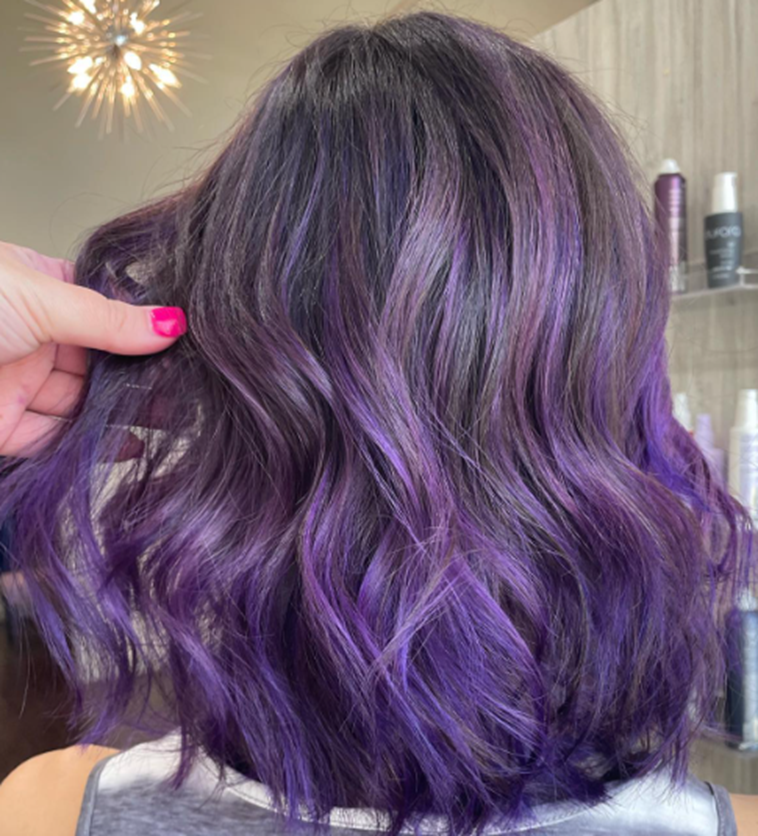 Hypnotic Purple Ombre Hair Idea