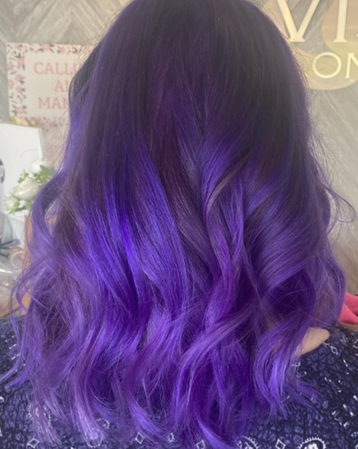 Indigo Purple Ombre Hair Idea
