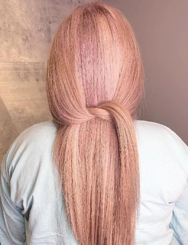 Knot Going To Lie Rose Gold Hair Color Ideas