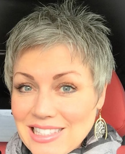 Layer White Short Haircuts for Women Over 50