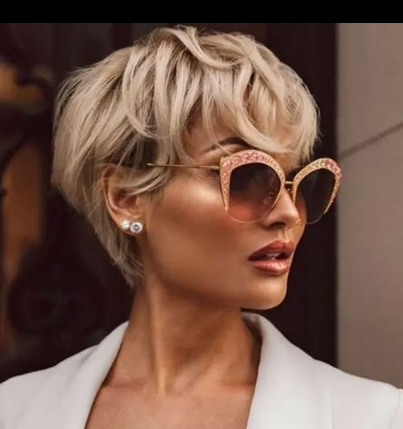 Layered Short Hairstyle For Older Women
