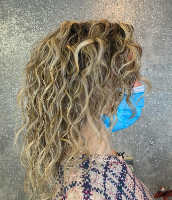 Light Medium Length Curly Hair