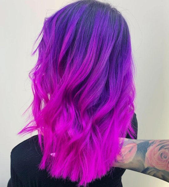 Light to Dark Vibrant Ombre Hair Color