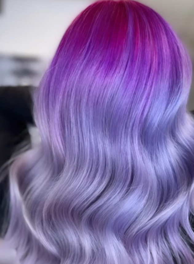 Lightning Purple Ombre Hair Idea