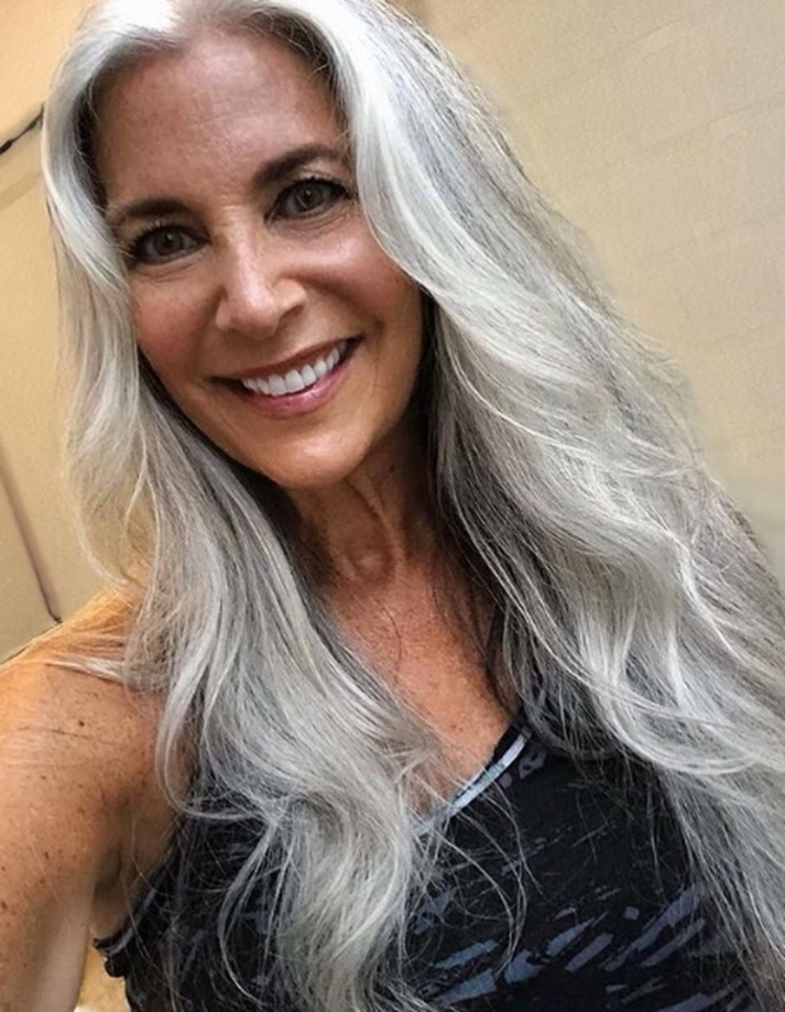 Long Wavy Hairstyle For Women Over 50