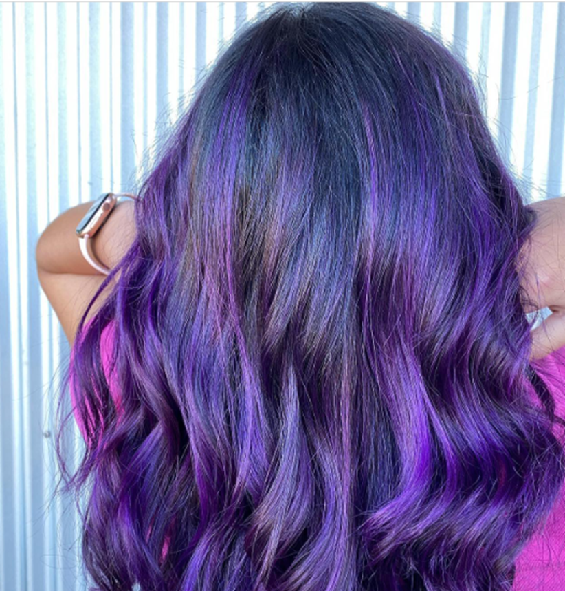 Majestic Velvet Purple Ombre Hair Idea