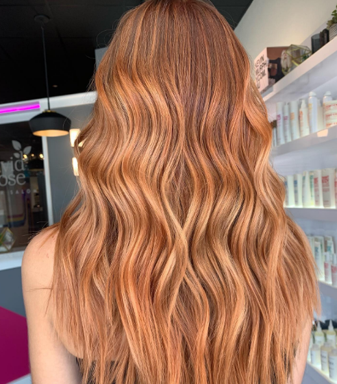 Melted Creamsicle Strawberry Blonde Hair Color Ideas