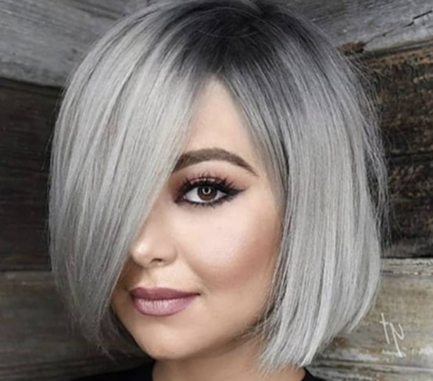 Ombre Short Hairstyles For Heart Shaped Face