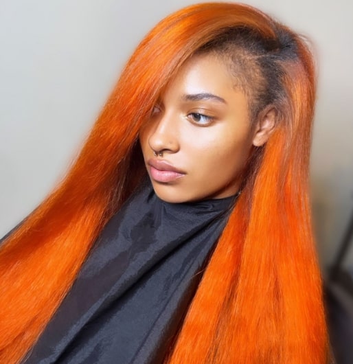 Orange Sew In Weave Hairstyles
