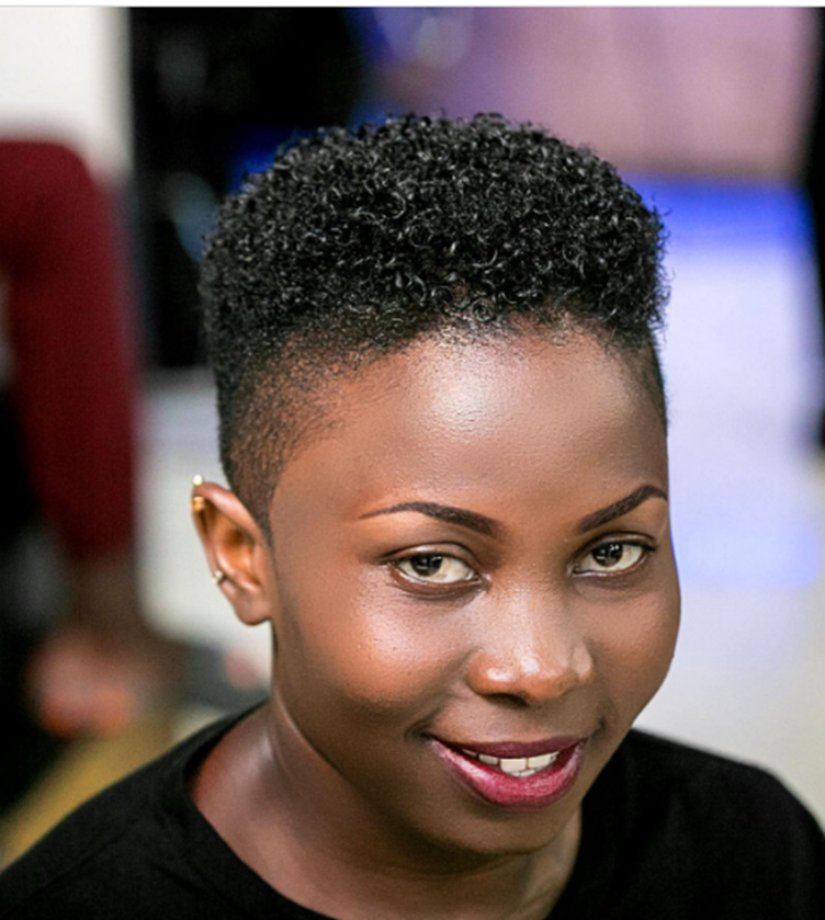 Permed Shaved Hairstyle For Black Women