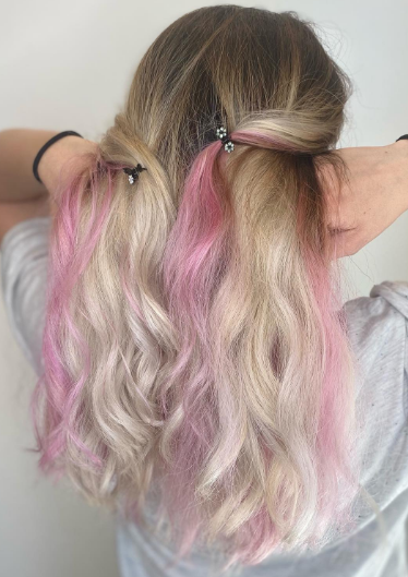 Pink Blonde Ombre Hairstyles.