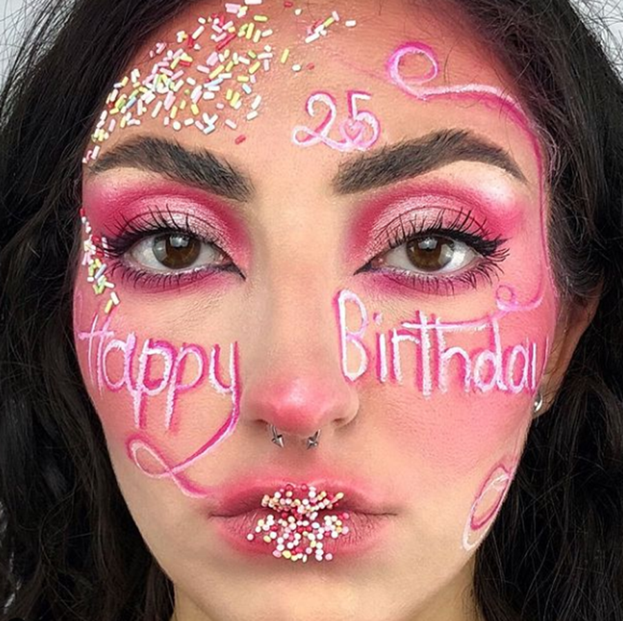 Pink Candy Birthday Makeup