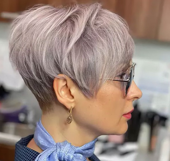 Pixie Short Hairstyle For Older Women