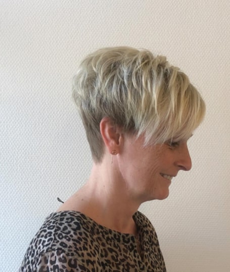 Pixie Under Cut Blond Short Haircuts for Women Over 50