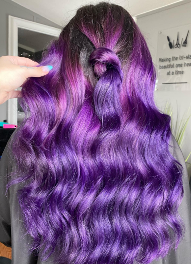 Plum Macaroon Purple Ombre Hair Idea