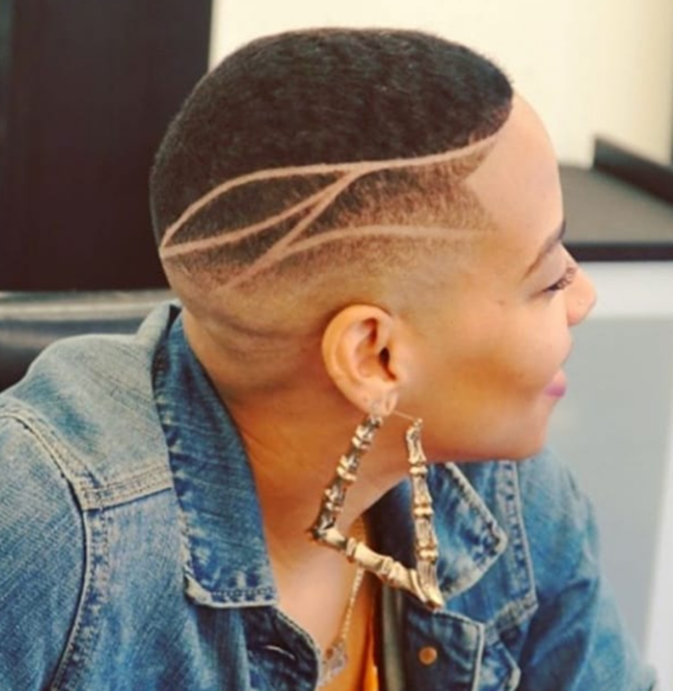 Polled Shaved Hairstyle For Black Women