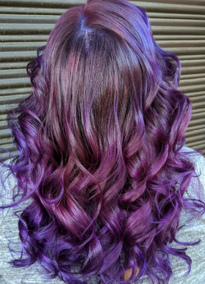 Prettiest Dark Purple Ombre Hair Idea