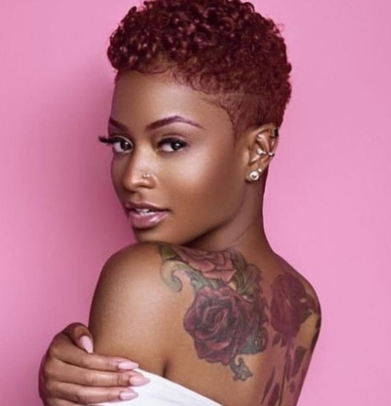 Prune Shaved Hairstyle For Black Women
