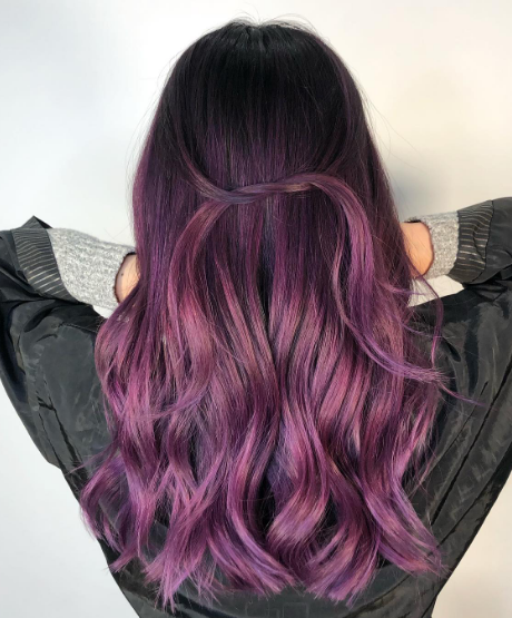Purple Blends Ombre Hair Colors