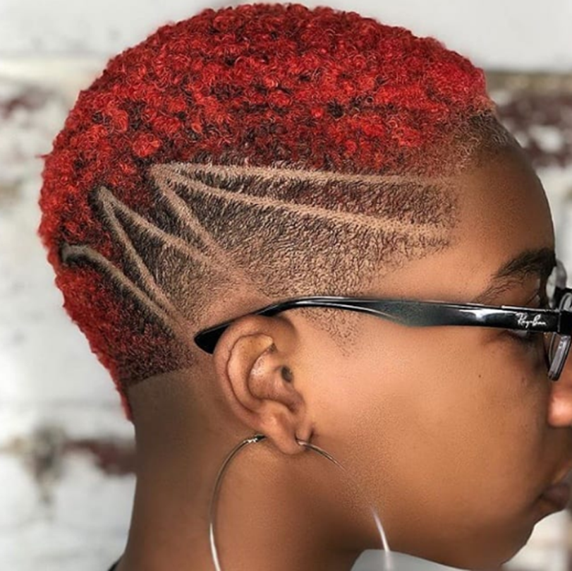 Red Code Shaved Hairstyle