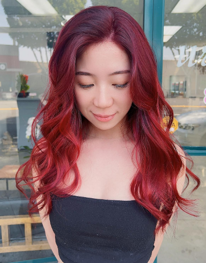 Red Mermaid Princess Ombre Hair Colors