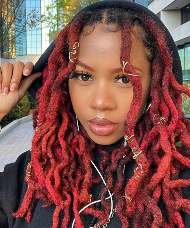 Red Twist Edgy Loc Hairstyles