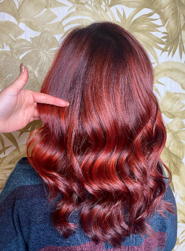 Red Velvet Vibrant Ombre Hair Color